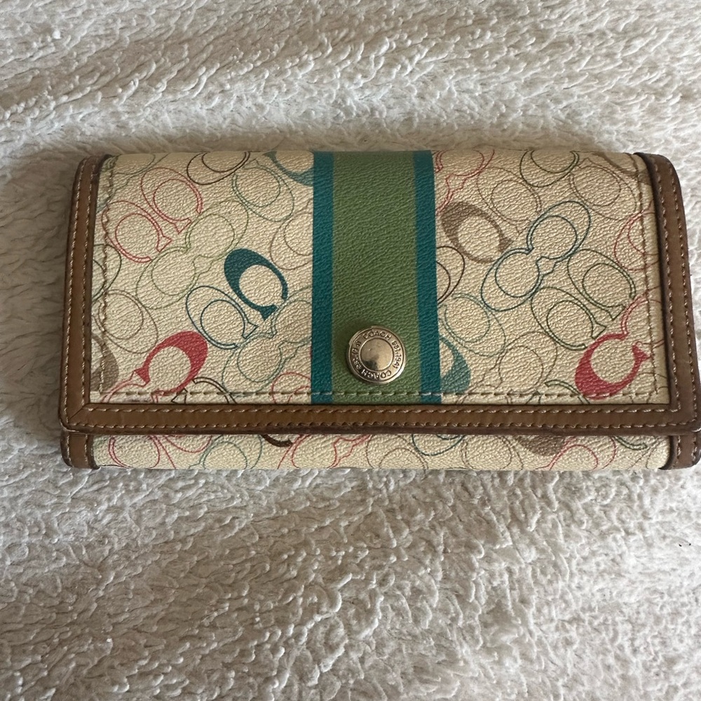Coach Multicolor Striped wallet used